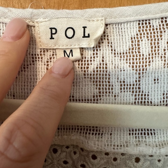 POL Cream Lace Ruffle Blouse - Picture 3 of 5